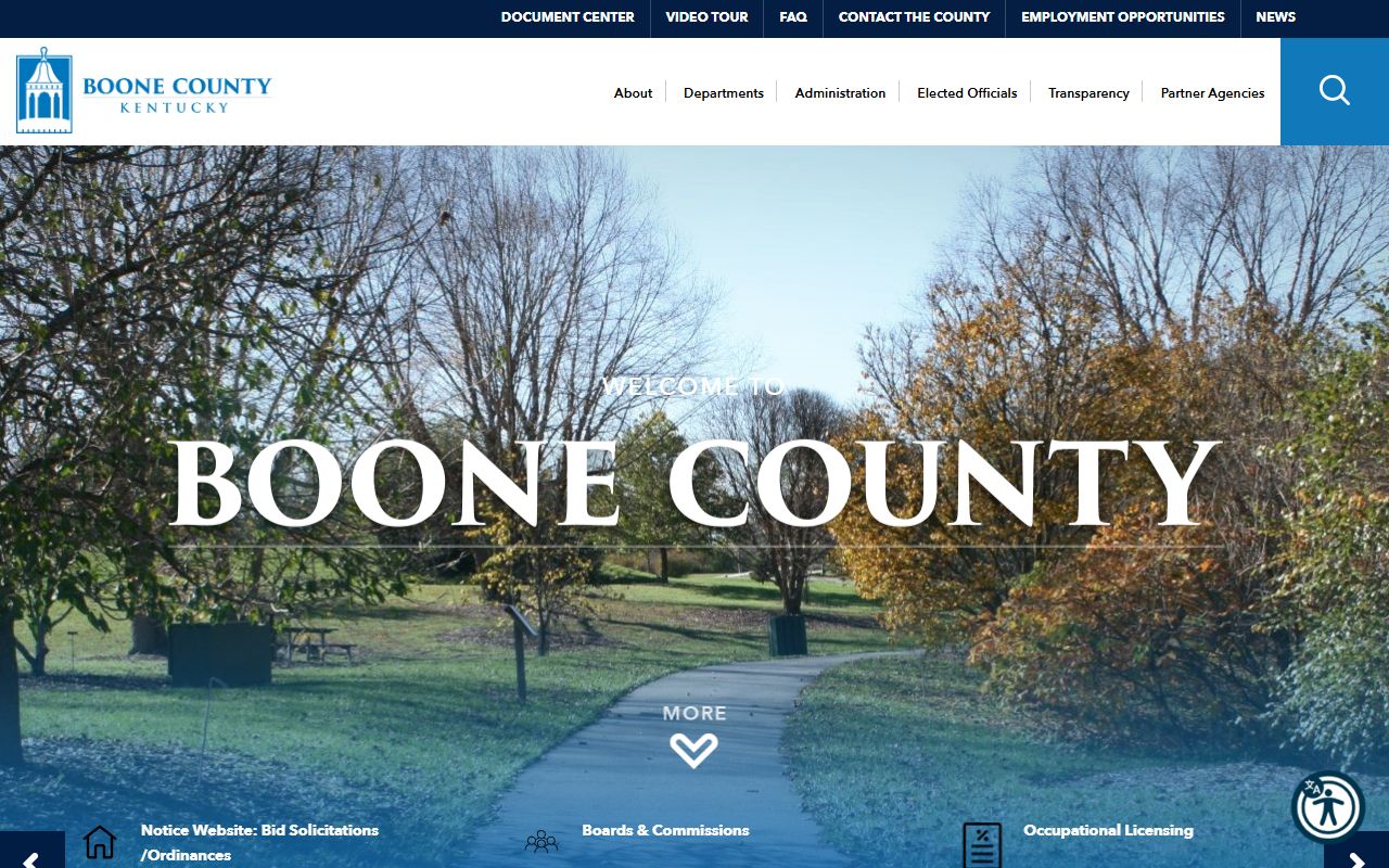 Boone County Government website with resources for Florence Family Court Records