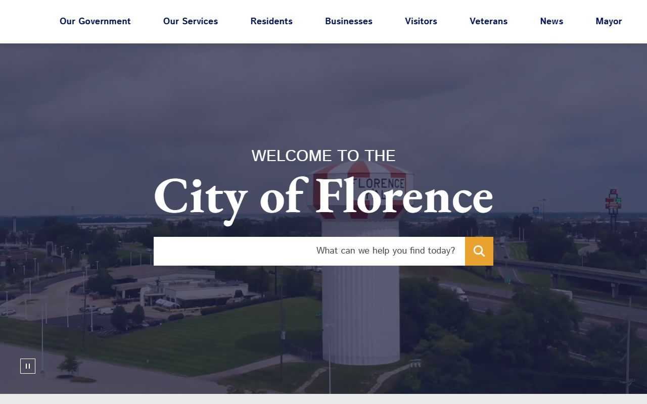 City of Florence website providing information about Family Court Records access
