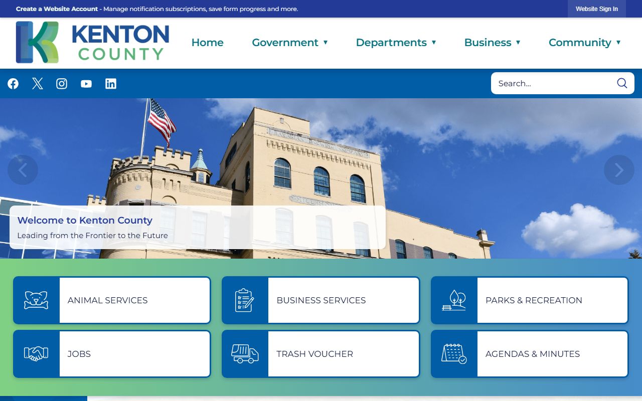 Kenton County Government website for Independence residents