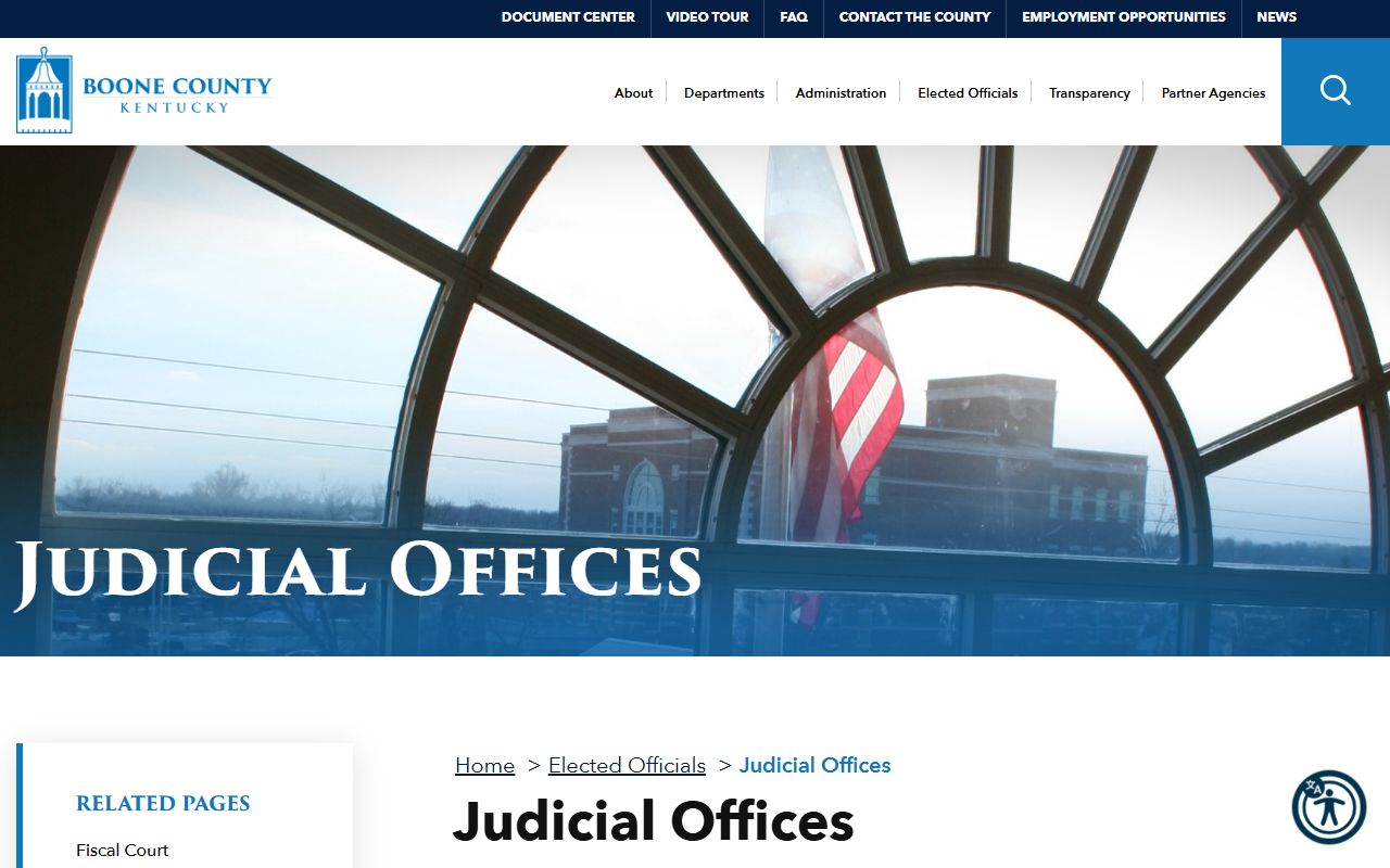 Boone County Judicial Offices page for Boone County Family Court Records
