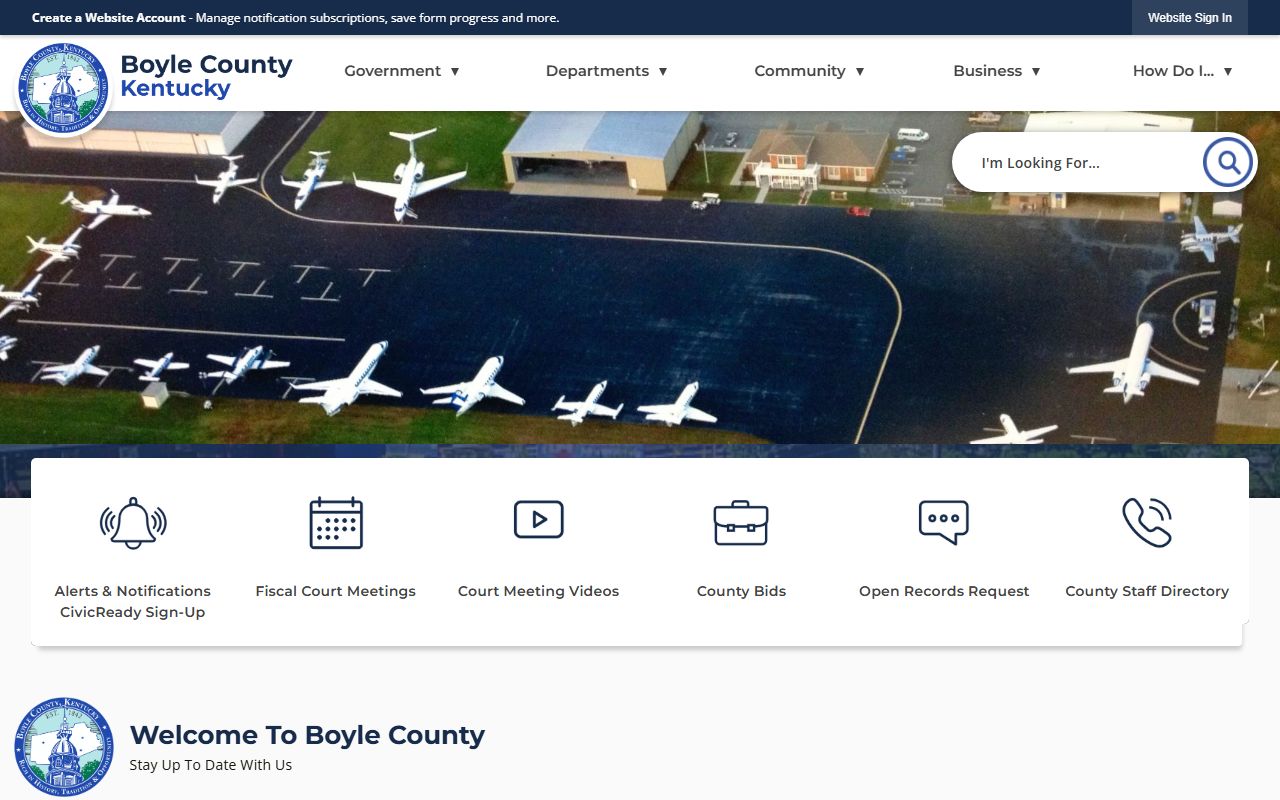 Boyle County Government website for Boyle County Family Court Records