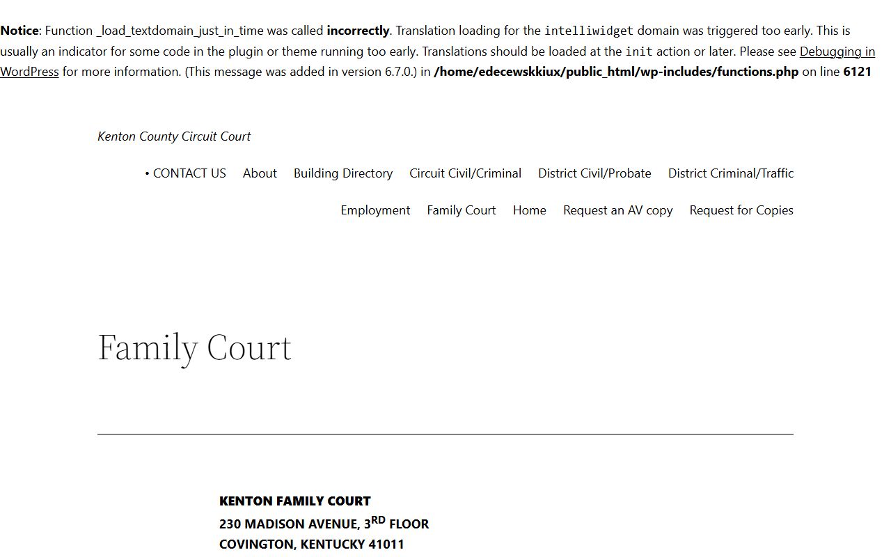 Kenton County Family Court information page for Kenton County Family Court Records