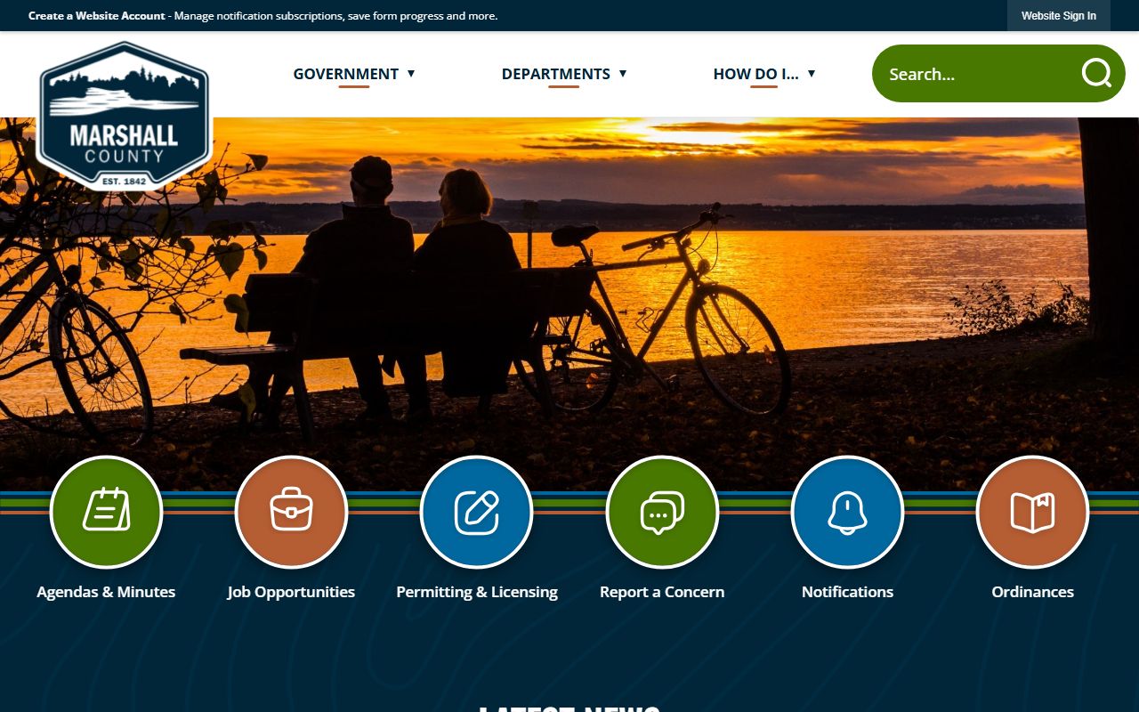 Marshall County Government website for Marshall County Family Court Records