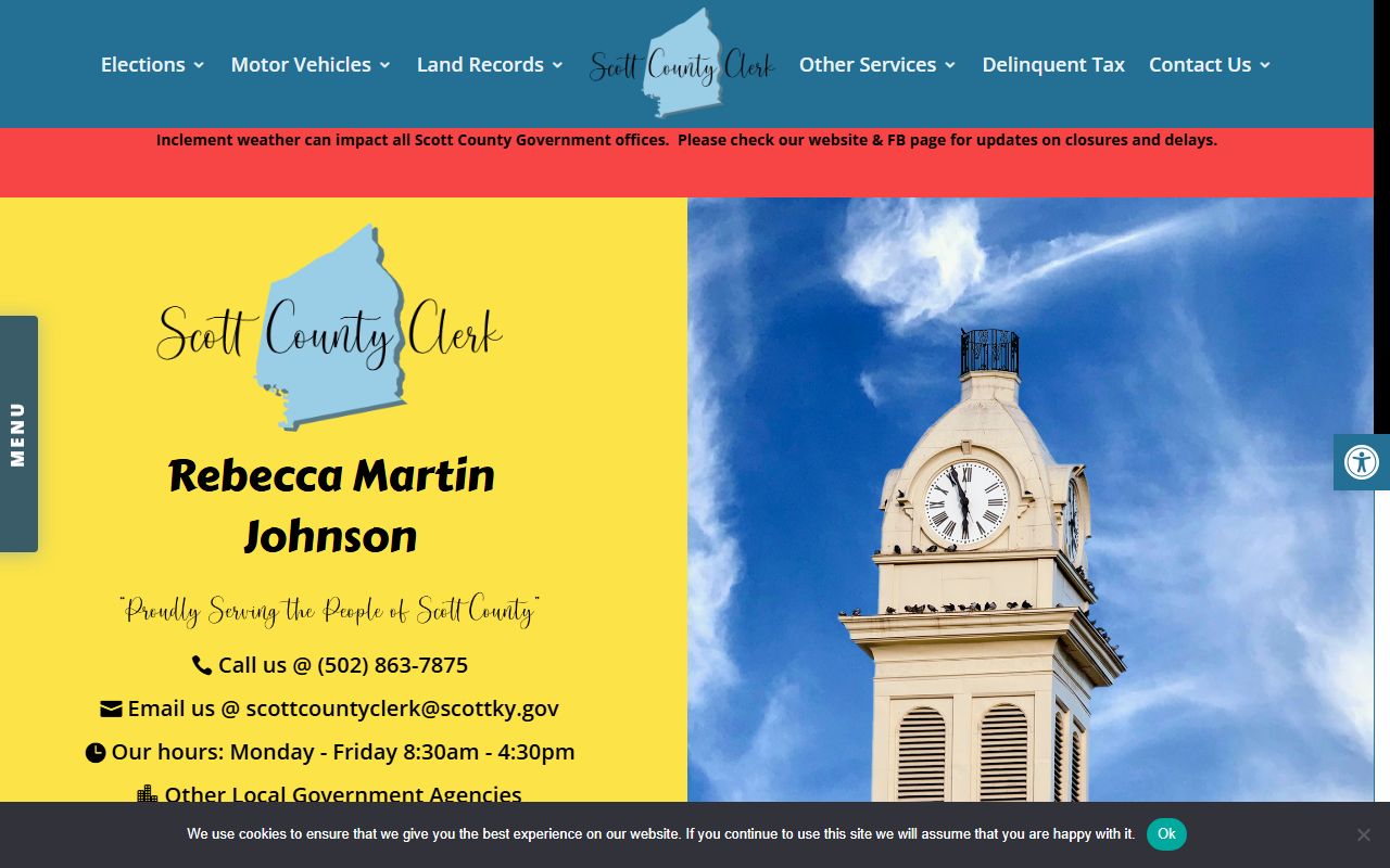 Scott County Clerk showing Georgetown Family Court records management